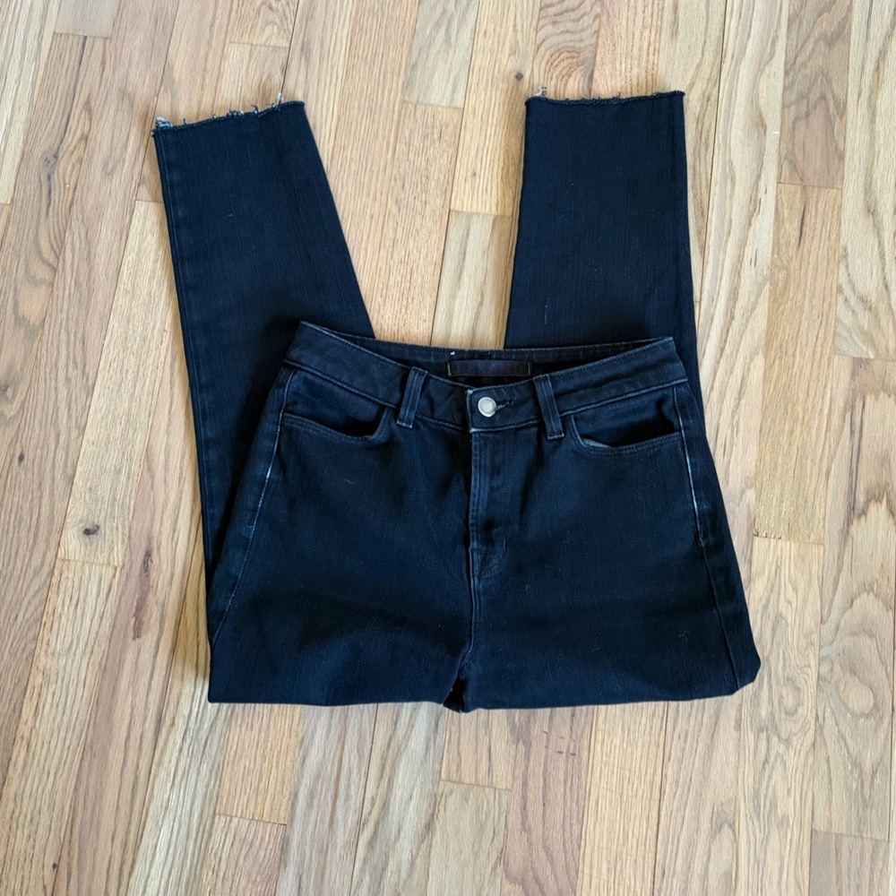 J Brand Skinny Jeans Black High Rise Denim 26